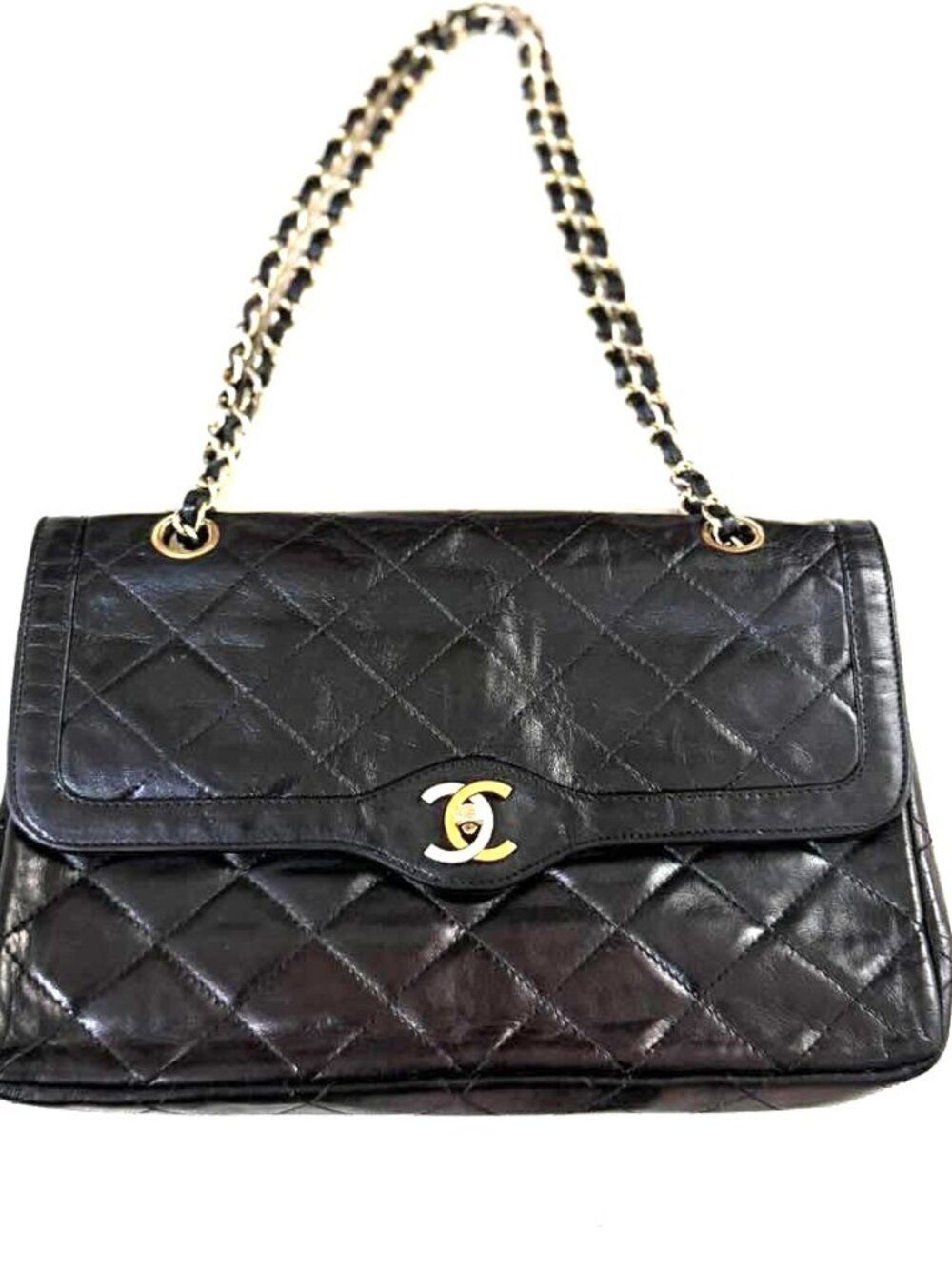 Vintage Authentic Chanel Paris Limited Edition Black Bag